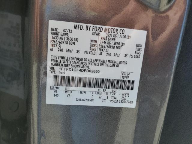 Photo 10 from auction – 2013 FORD F150 SUPER with VIN 1FTFX1CF4DFD02860