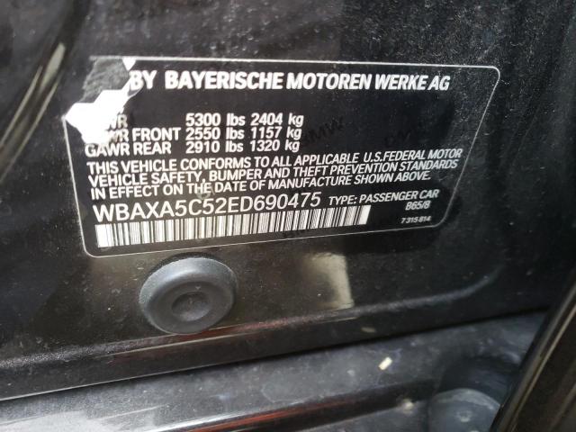 Photo 10 from auction – 2014 BMW 535 D with VIN WBAXA5C52ED690475