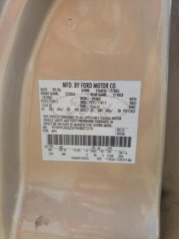 Photo 10 from auction – 2007 FORD ESCAPE XLS with VIN 1FMYU02Z07KB07370