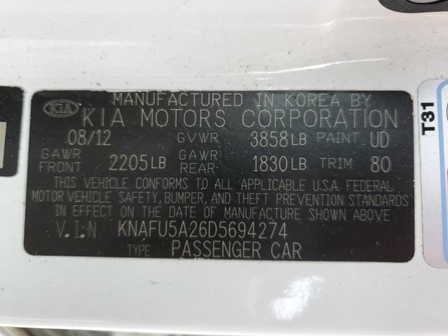 Photo 10 from auction – 2013 KIA FORTE EX with VIN KNAFU5A26D5694274