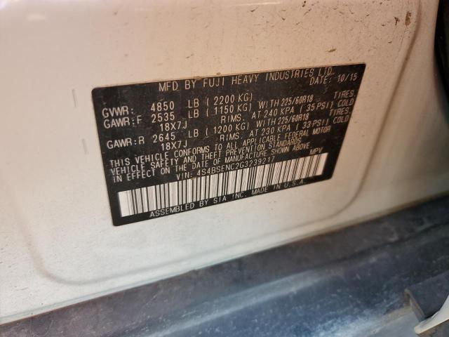 Photo 10 from auction – 2016 SUBARU OUTBACK 3. with VIN 4S4BSENC2G3239217