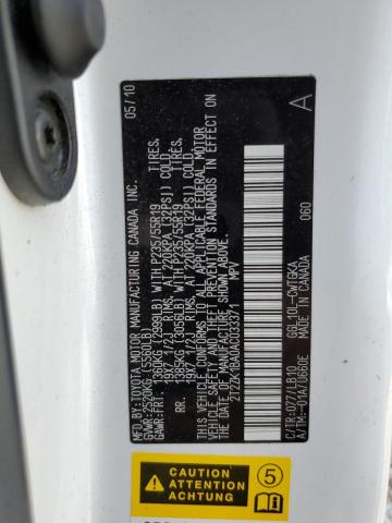Photo 10 from auction – 2010 LEXUS RX 350 with VIN 2T2ZK1BA0AC033371