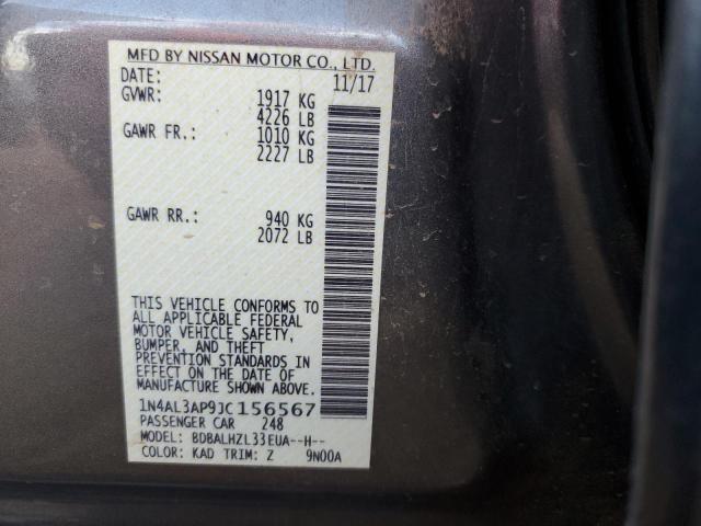 Photo 10 from auction – 2018 NISSAN ALTIMA 2.5 with VIN 1N4AL3AP9JC156567
