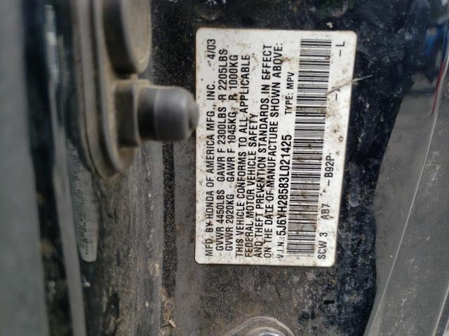 Foto 10 de la subasta – 2003 HONDA ELEMENT EX con VIN 5J6YH28583L021425