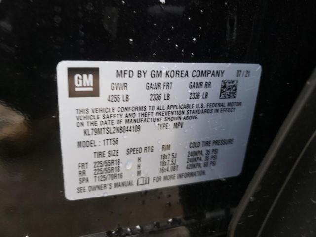 Photo 10 from auction – 2022 CHEVROLET TRAILBLAZE with VIN KL79MTSL2NB044109