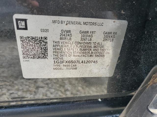 Photo 10 from auction – 2020 CHEVROLET BOLT EV PR with VIN 1G1FX6S07L4120745
