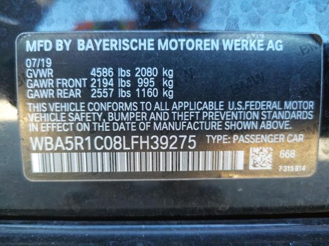 Photo 10 from auction – 2020 BMW 330I with VIN WBA5R1C08LFH39275
