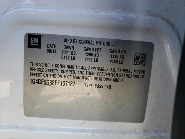 Photo 10 from auction – 2015 BUICK LACROSSE P with VIN 1G4GF5G38FF157187
