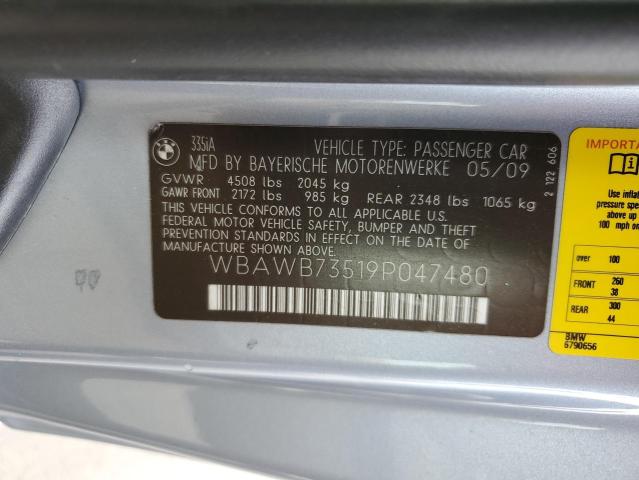 Photo 10 from auction – 2009 BMW 335 with VIN WBAWB73519P047480