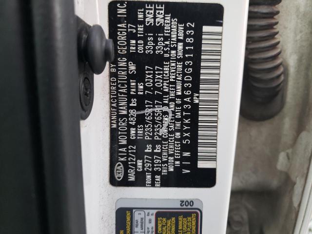 Photo 10 from auction – 2013 KIA SORENTO LX with VIN 5XYKT3A63DG311832