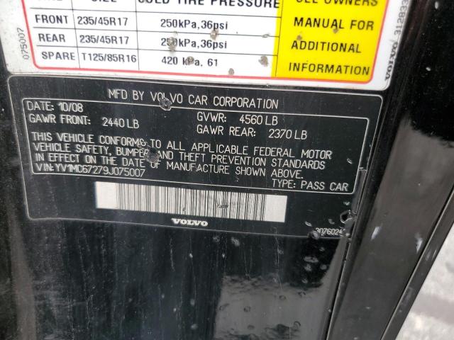 Photo 10 from auction – 2009 VOLVO C70 T5 with VIN YV1MC67279J075007