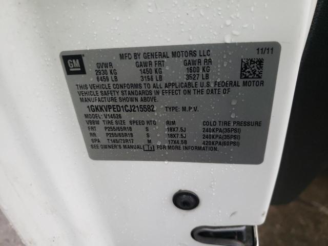 Photo 10 from auction – 2012 GMC ACADIA SLE with VIN 1GKKVPED1CJ215582
