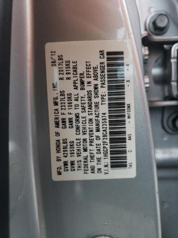 Photo 10 from auction – 2012 HONDA ACCORD LX with VIN 1HGCP2F39CA235874
