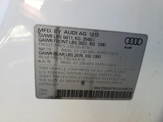 Photo 10 from auction – 2013 AUDI Q5 PREMIUM with VIN WA1DGAFP8DA048525