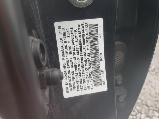 Photo 10 from auction – 2017 HONDA CIVIC EX with VIN 19XFC2F74HE006162