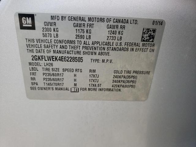 Photo 10 from auction – 2014 GMC TERRAIN SL with VIN 2GKFLWEK4E6228505
