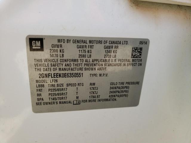 Photo 10 from auction – 2014 CHEVROLET EQUINOX LS with VIN 2GNFLEEK0E6350551