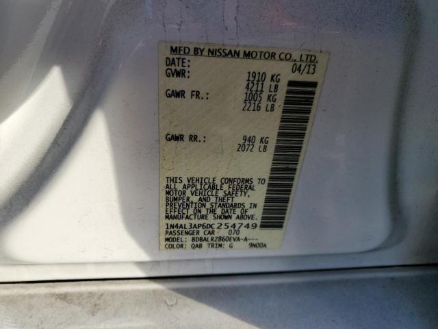 Photo 10 from auction – 2013 NISSAN ALTIMA 2.5 with VIN 1N4AL3AP6DC254749