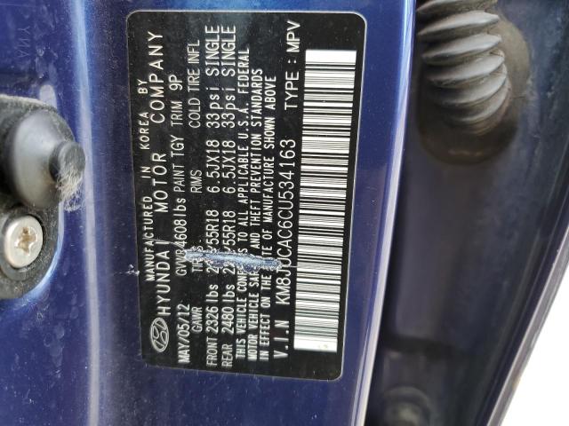 Photo 10 from auction – 2012 HYUNDAI TUCSON with VIN KM8JUCAC6CU534163