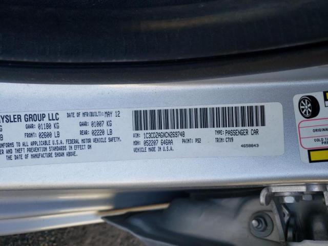 Photo 10 from auction – 2012 DODGE AVENGER SE with VIN 1C3CDZAGXCN269748