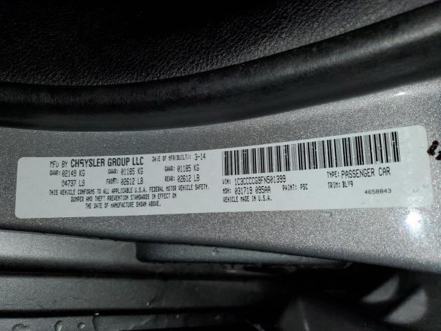 Photo 10 from auction – 2015 CHRYSLER 200 C with VIN 1C3CCCCG9FN501399