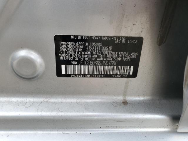 Photo 10 from auction – 2009 SUBARU IMPREZA 2. with VIN JF1GE60669H507688