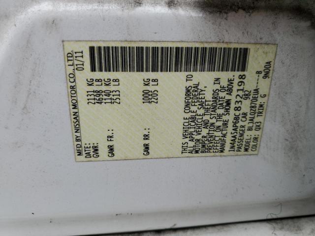 Photo 10 from auction – 2011 NISSAN MAXIMA S with VIN 1N4AA5AP6BC832198