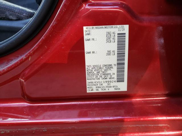 Photo 10 from auction – 2020 NISSAN ALTIMA SR with VIN 1N4BL4CV1LC199924