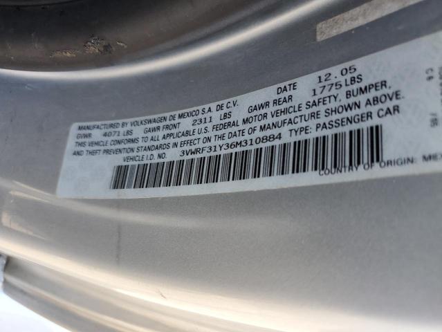 Photo 10 from auction – 2006 VOLKSWAGEN BEETLE with VIN 3VWRF31Y36M310884
