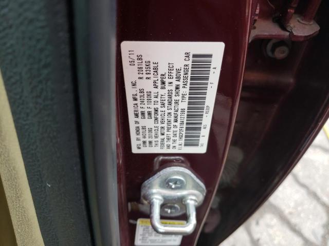 Photo 10 from auction – 2011 HONDA ACCORD EXL with VIN 1HGCP2F81BA127596