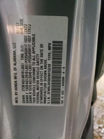 Photo 10 from auction – 2017 HONDA ODYSSEY SE with VIN 5FNRL5H30HB015248