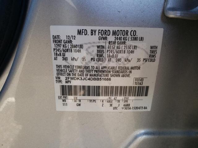 Photo 10 from auction – 2013 FORD EDGE SEL with VIN 2FMDK3JC4DBB51686