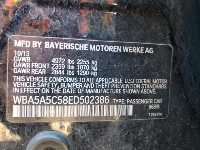 Photo 10 from auction – 2014 BMW 528 I with VIN WBA5A5C58ED502386