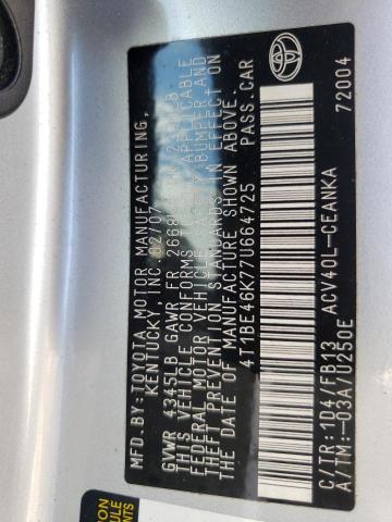 Photo 10 from auction – 2007 TOYOTA CAMRY CE with VIN 4T1BE46K77U664725