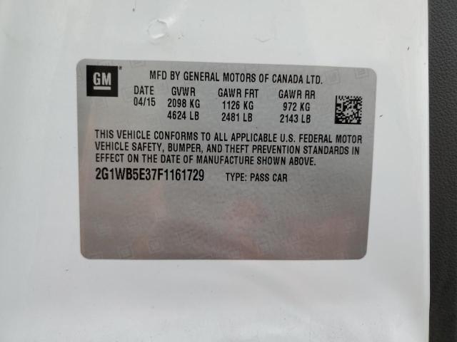 Photo 10 from auction – 2015 CHEVROLET IMPALA LIM with VIN 2G1WB5E37F1161729