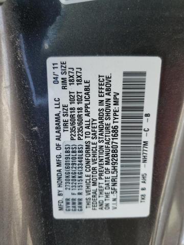 Photo 10 from auction – 2011 HONDA ODYSSEY TO with VIN 5FNRL5H92BB071686