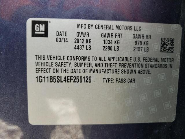 Photo 10 from auction – 2014 CHEVROLET MALIBU LS with VIN 1G11B5SL4EF250129
