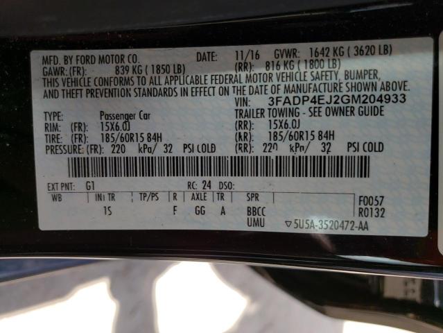 Photo 10 from auction – 2016 FORD FIESTA SE with VIN 3FADP4EJ2GM204933