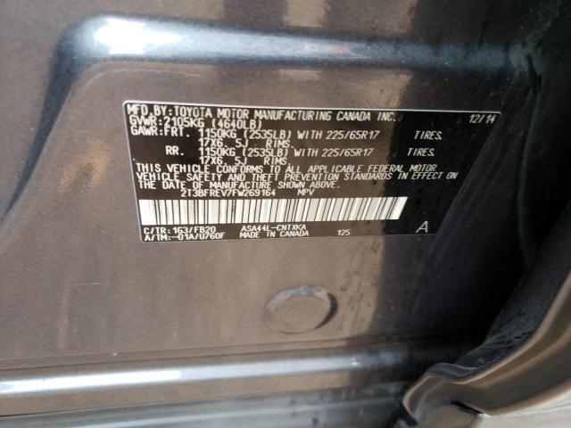 Photo 10 from auction – 2015 TOYOTA RAV4 LE with VIN 2T3BFREV7FW269164
