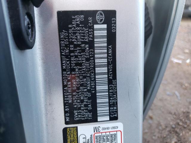 Photo 10 from auction – 2007 TOYOTA CAMRY CE with VIN 4T4BE46K37R004123