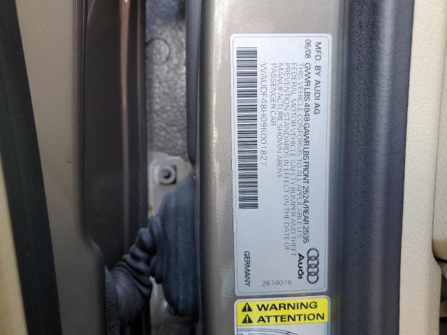 Photo 10 from auction – 2009 AUDI A4 2.0T CA with VIN WAUDF48H09K001827