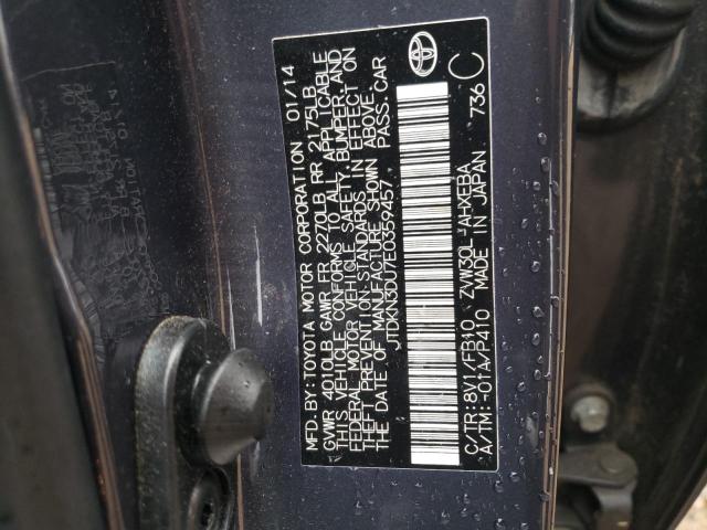 Photo 10 from auction – 2014 TOYOTA PRIUS with VIN JTDKN3DU7E0359457