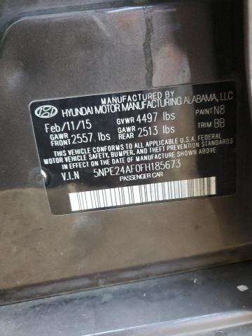Photo 10 from auction – 2015 HYUNDAI SONATA SE with VIN 5NPE24AF0FH185673