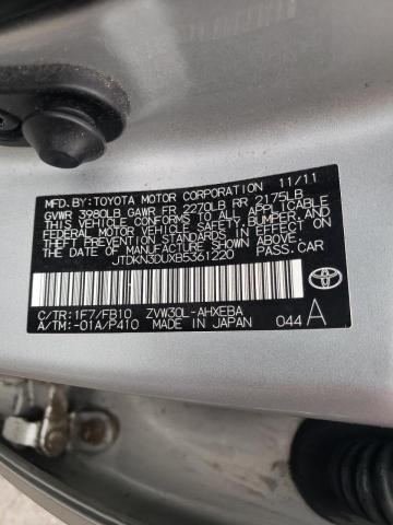 Photo 10 from auction – 2011 TOYOTA PRIUS with VIN JTDKN3DUXB5361220