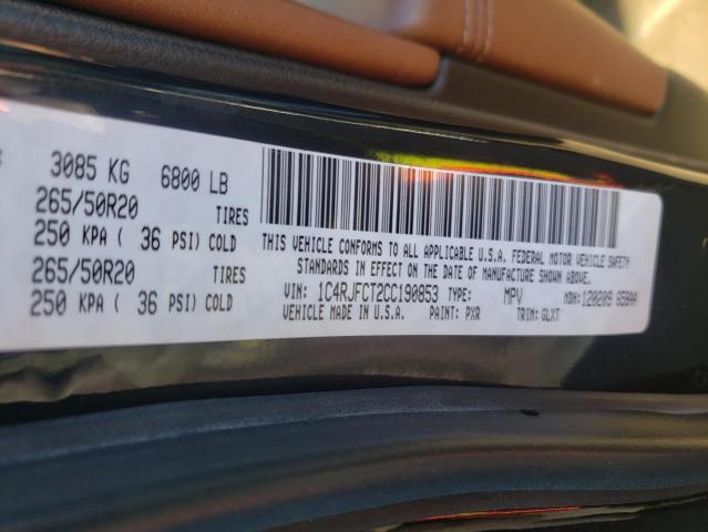 Photo 10 from auction – 2012 JEEP GRAND CHER with VIN 1C4RJFCT2CC190853