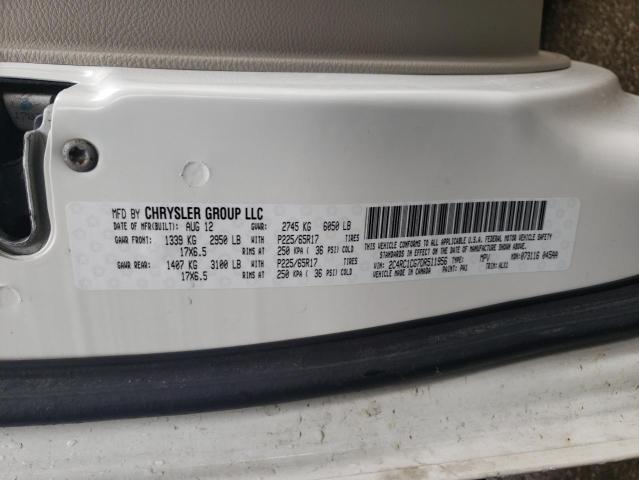Photo 10 from auction – 2013 CHRYSLER TOWN & COU with VIN 2C4RC1CG7DR511956