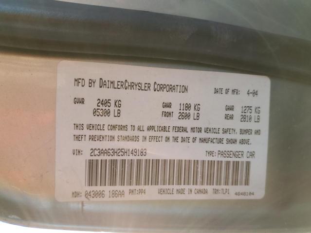Photo 10 from auction – 2005 CHRYSLER 300C with VIN 2C3AA63H25H149183