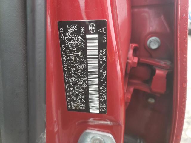 Photo 10 from auction – 2012 TOYOTA SCION XD with VIN JTKKU4B46C1025917