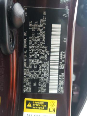 Photo 10 from auction – 2013 TOYOTA HIGHLANDER with VIN 5TDYK3EHXDS092007