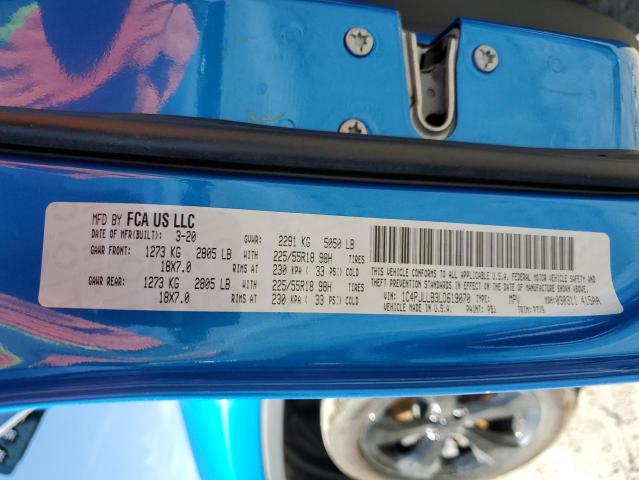 Photo 10 from auction – 2020 JEEP CHEROKEE L with VIN 1C4PJLLB3LD619070